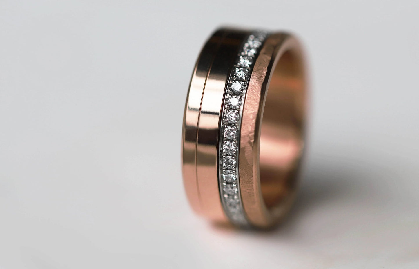 Bague complète mood joaillerie avec diamants - Poussière d'Anges