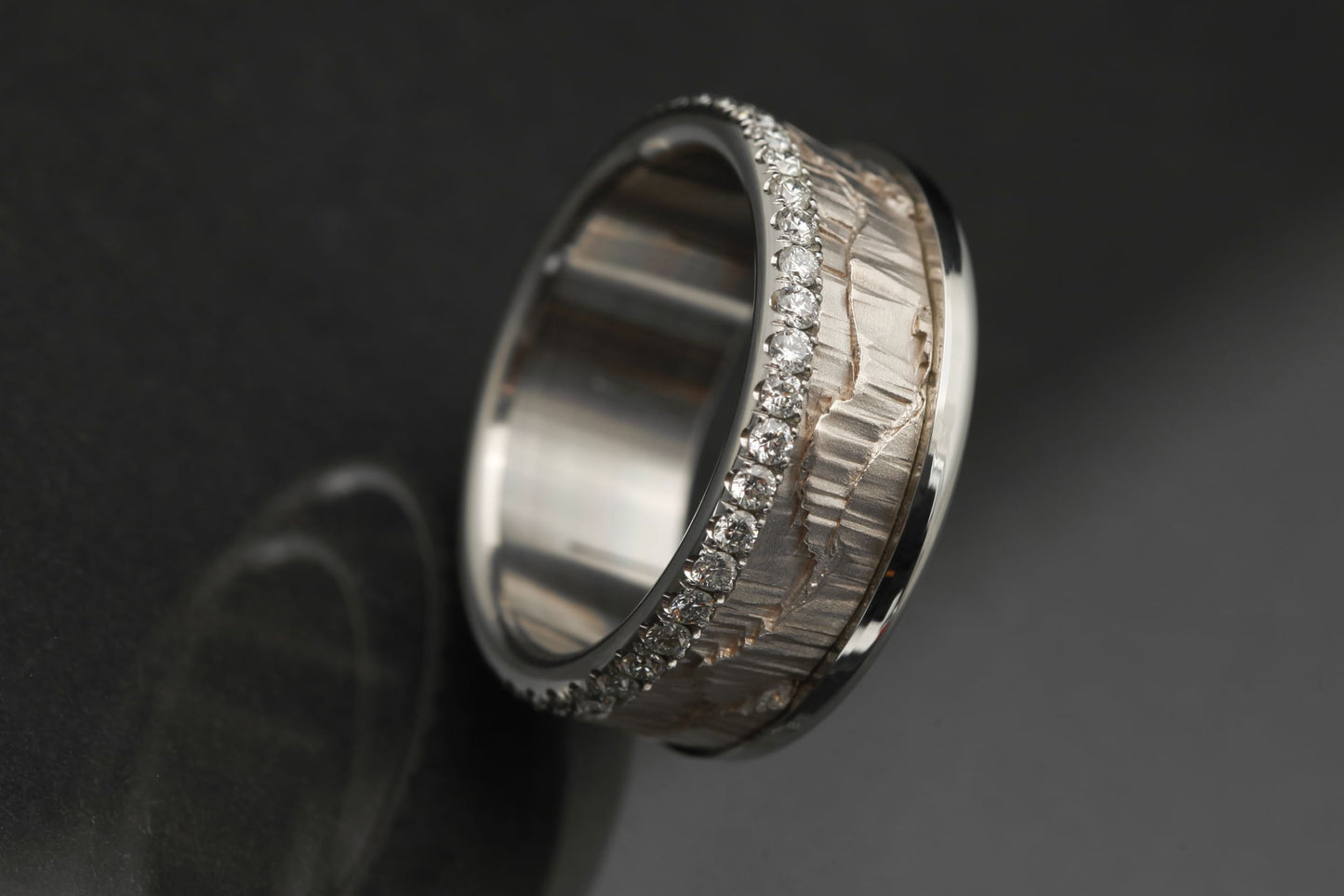 Extra Small Fassung mit 1.6mm Diamanten besetzt - vollständig, zur hälfte oder 1/3