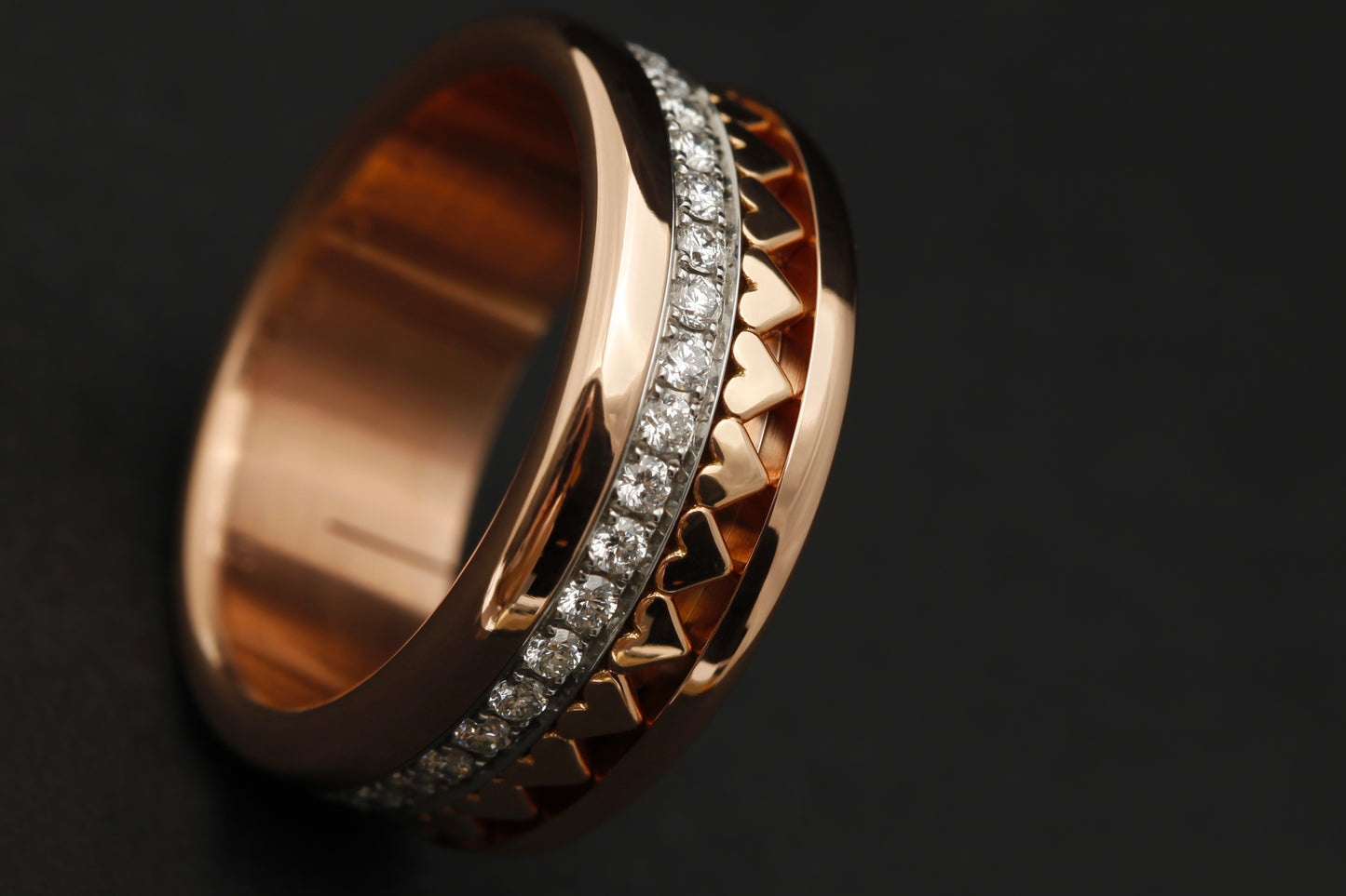 Extra Small Fassung mit 1.6mm Diamanten besetzt - vollständig, zur hälfte oder 1/3