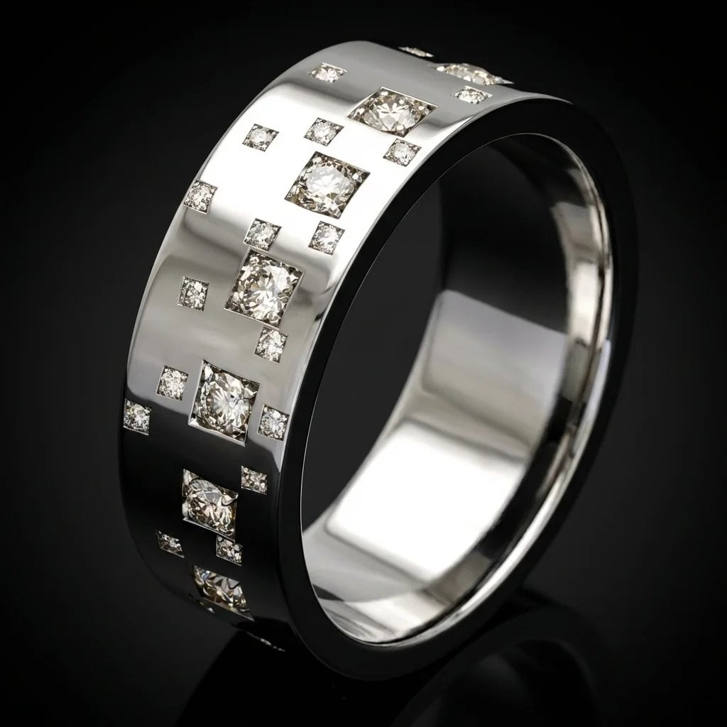 Anneau (addon) "Lior" de la collection "Carré d'or" pour bague mood de luxe