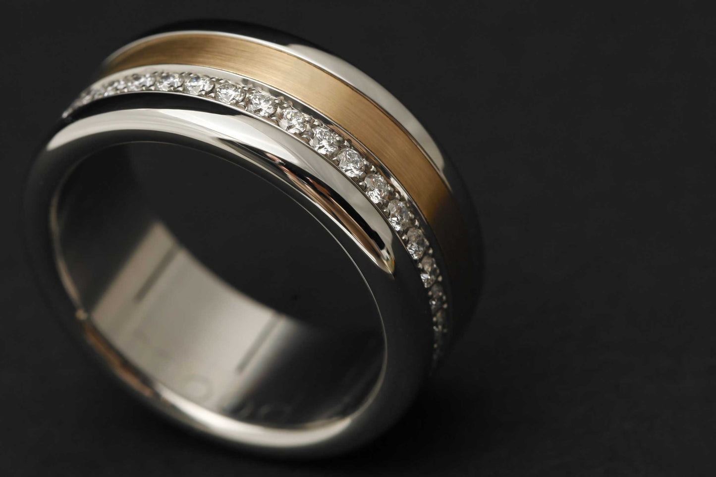 Addon medium acier entièrement serti de diamants 1.6 mm