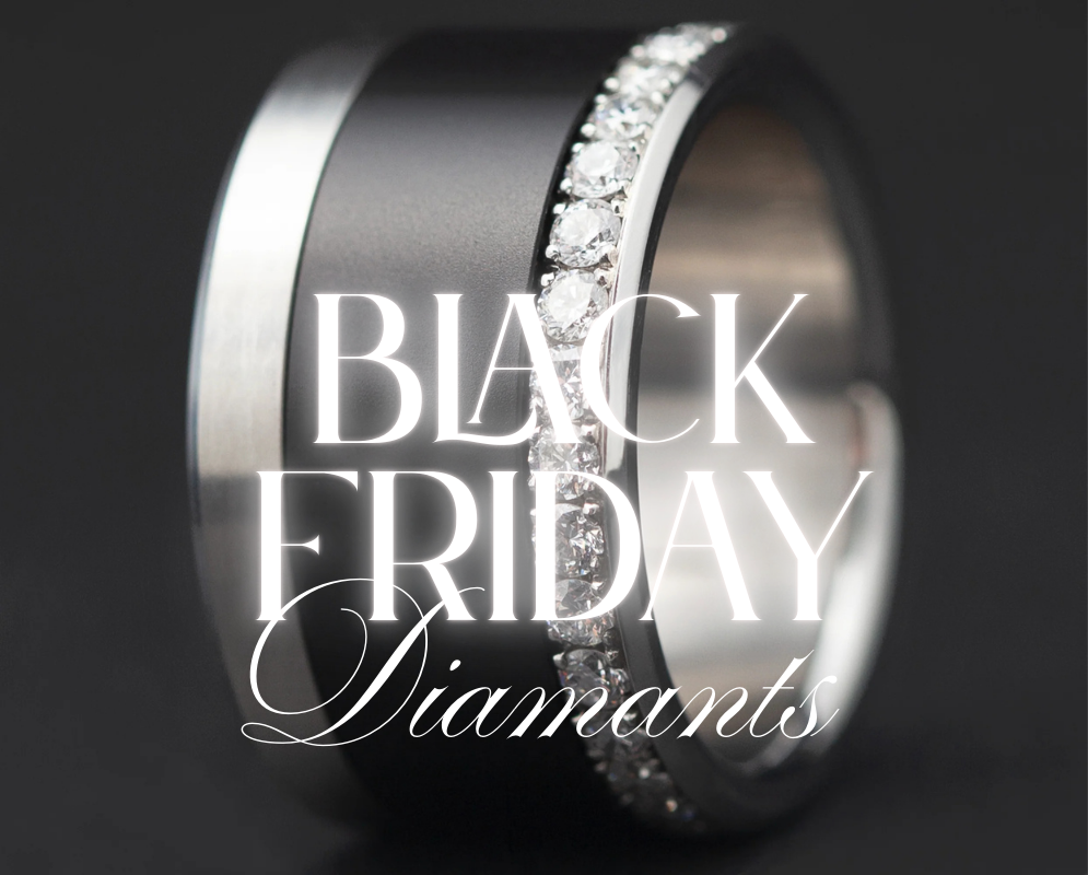 Large Fassung mit 2,1mm Diamanten auf einer Seite vollständig besetzt