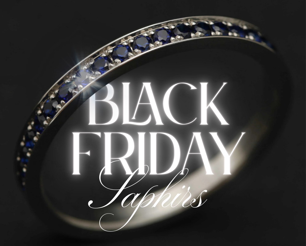 Addon medium acier entièrement serti de saphirs