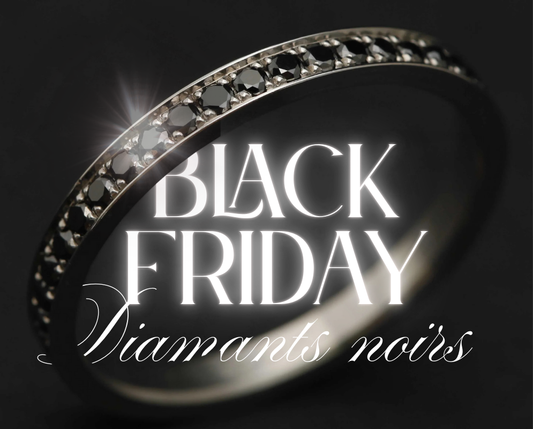 Addon medium acier entièrement serti de diamants noirs 1.6 mm pour bague personnalisable mood