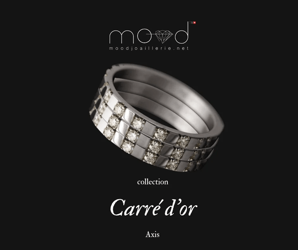 Innenring aus 18K Graugold (Medium Addon) "Achse" aus des "Goldenes Quadrat" Kollektion für Luxus-Ring