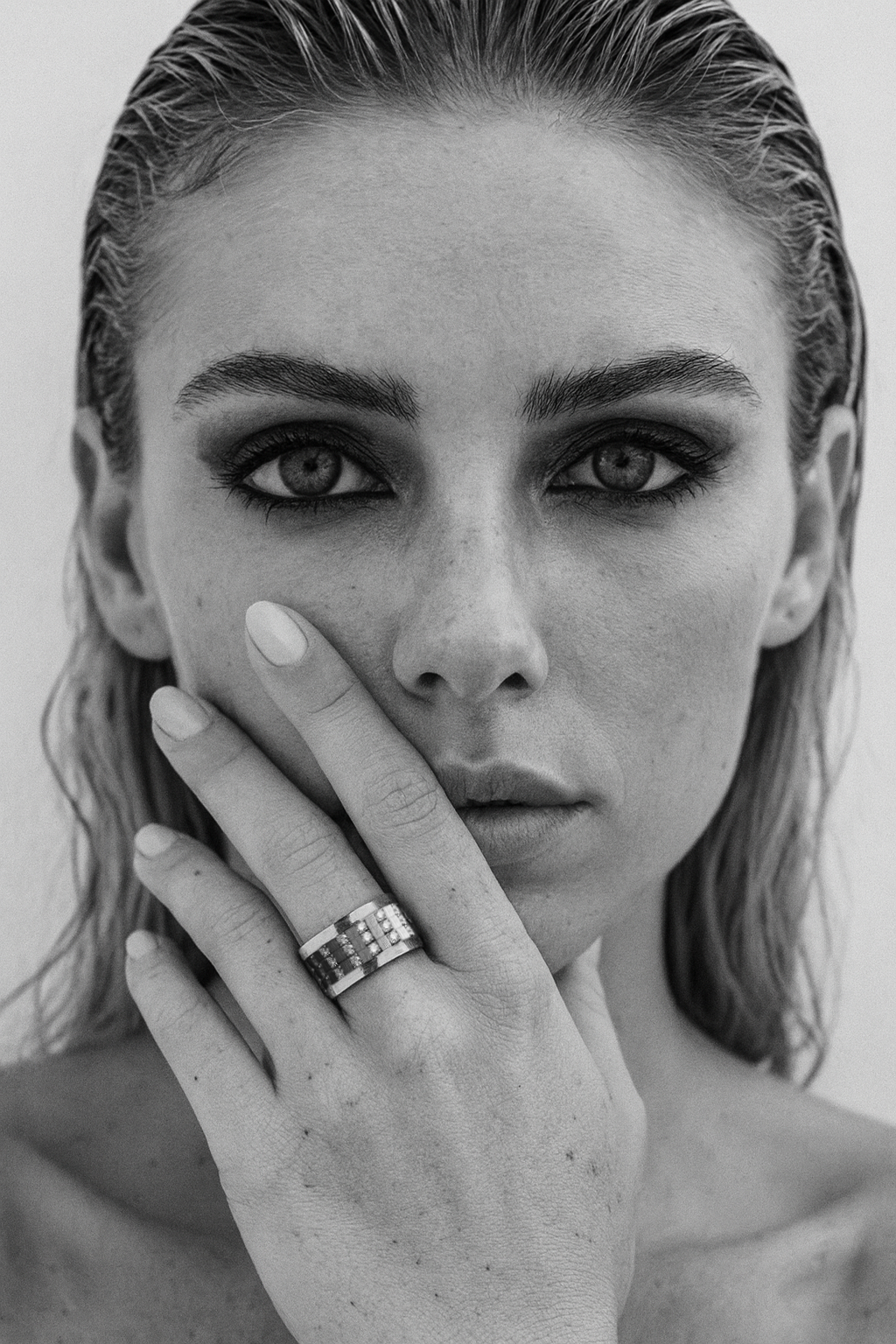 Innenring aus 18K Graugold (Medium Addon) "Rinde" aus des "Goldenes Quadrat" Kollektion für Luxus-Ring