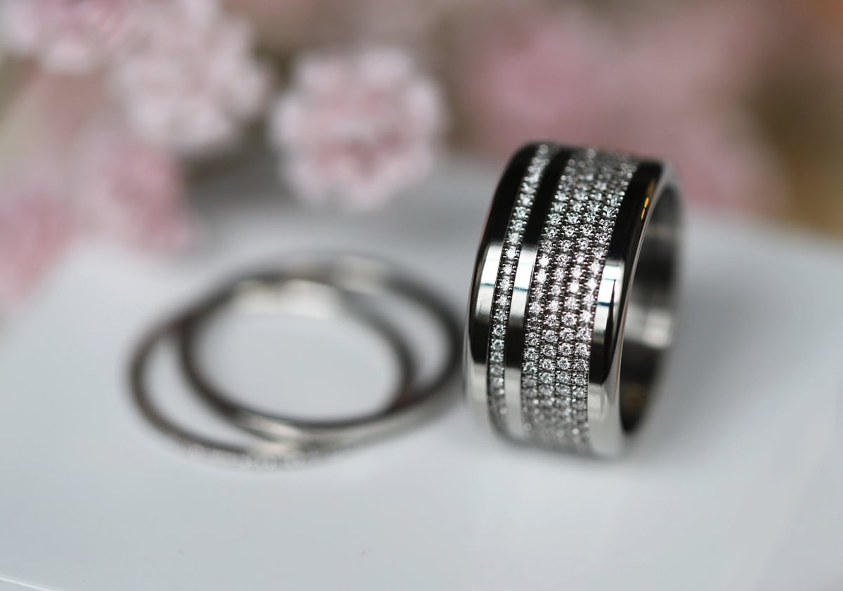 Rokoko Ring-Set - Miniaturen aus Diamant