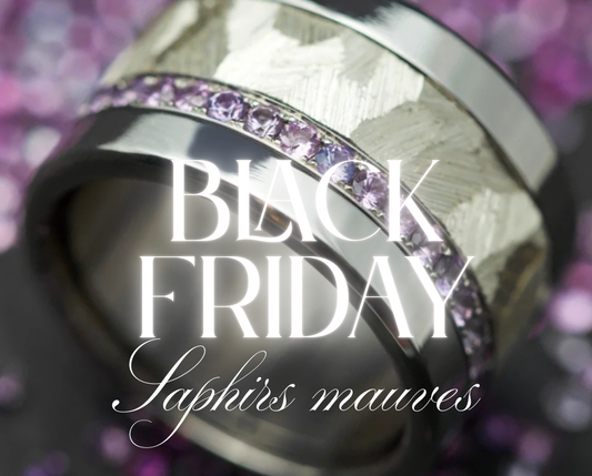 Coffret de Noël - Saphirs mauves clairs et Paillettes