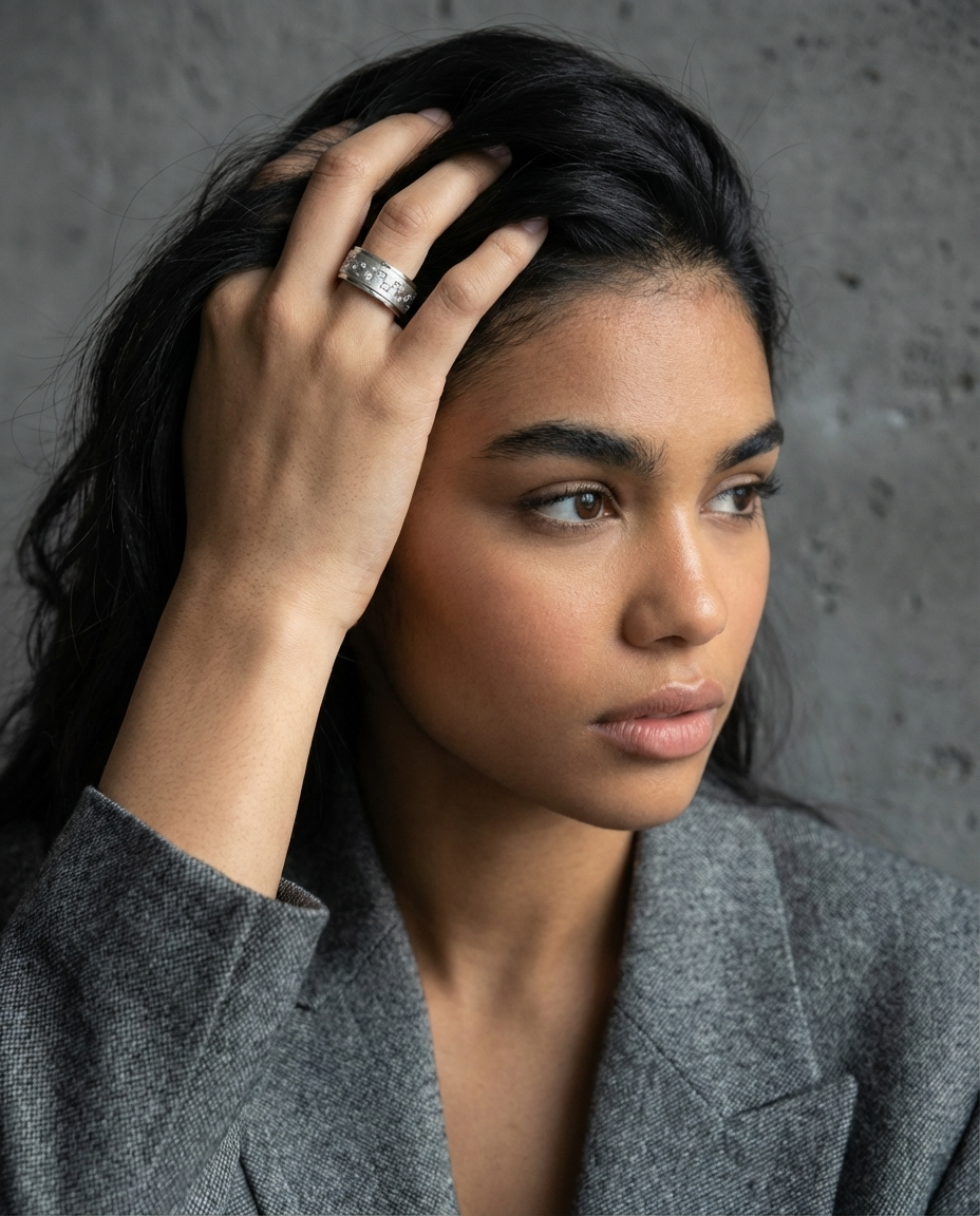 Inner ring aus 18K Graugold (Addon) "Quadra" aus der "Goldenes Quadrat" Kollektion für Luxus-Ring