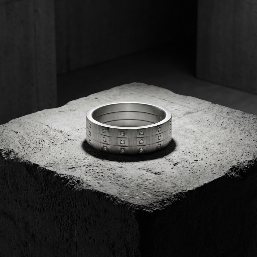 Innenring aus 18K Graugold (Medium Addon) "Impuls" aus des "Goldenes Quadrat" Kollektion für Luxus-Ring