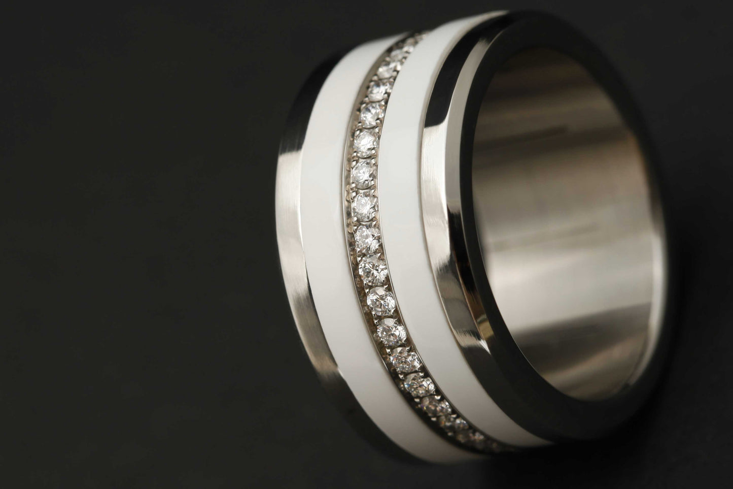 Addon medium acier entièrement serti de diamants 1.6 mm
