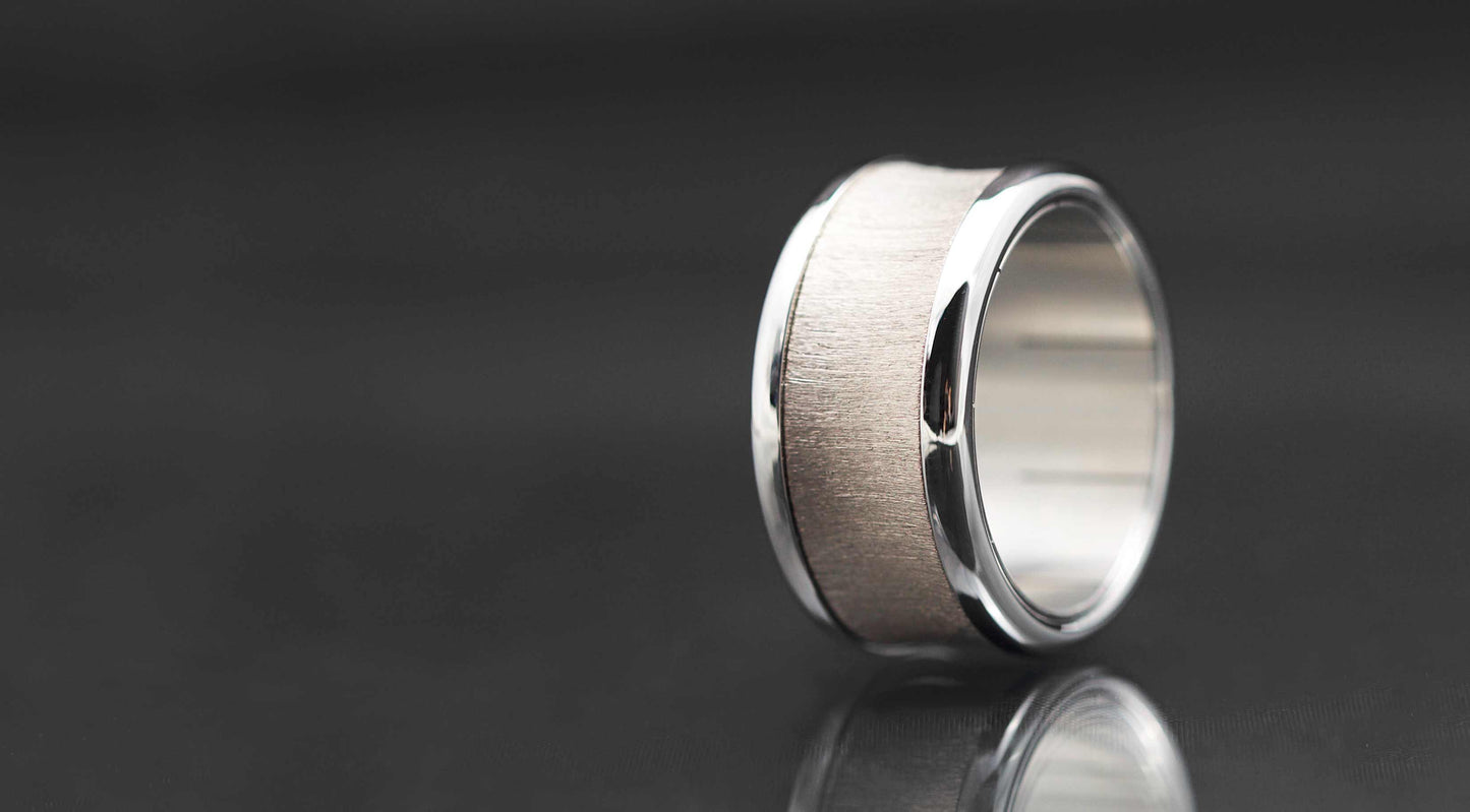 Addon creusé drapé en Or gris 18K - en stock pour Noël