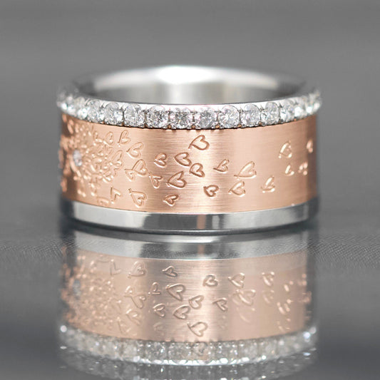 Base small entièrement sertie de diamants 1.9mm sur un côté - en stock