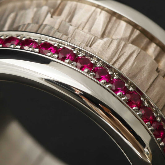 Addon medium acier entièrement serti de rubis 1.6mm